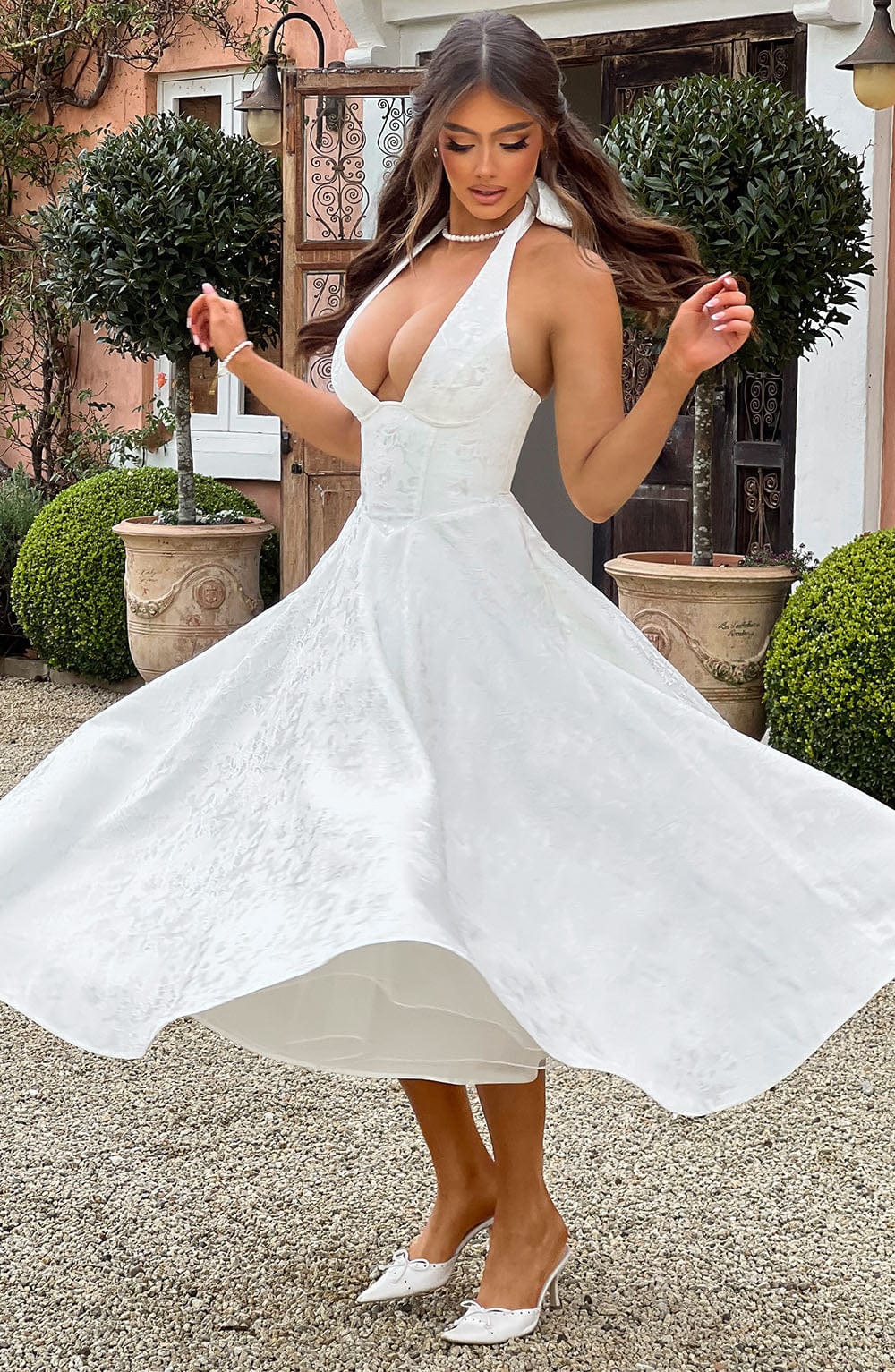 Adoria | Elegant Dress with American Neckline