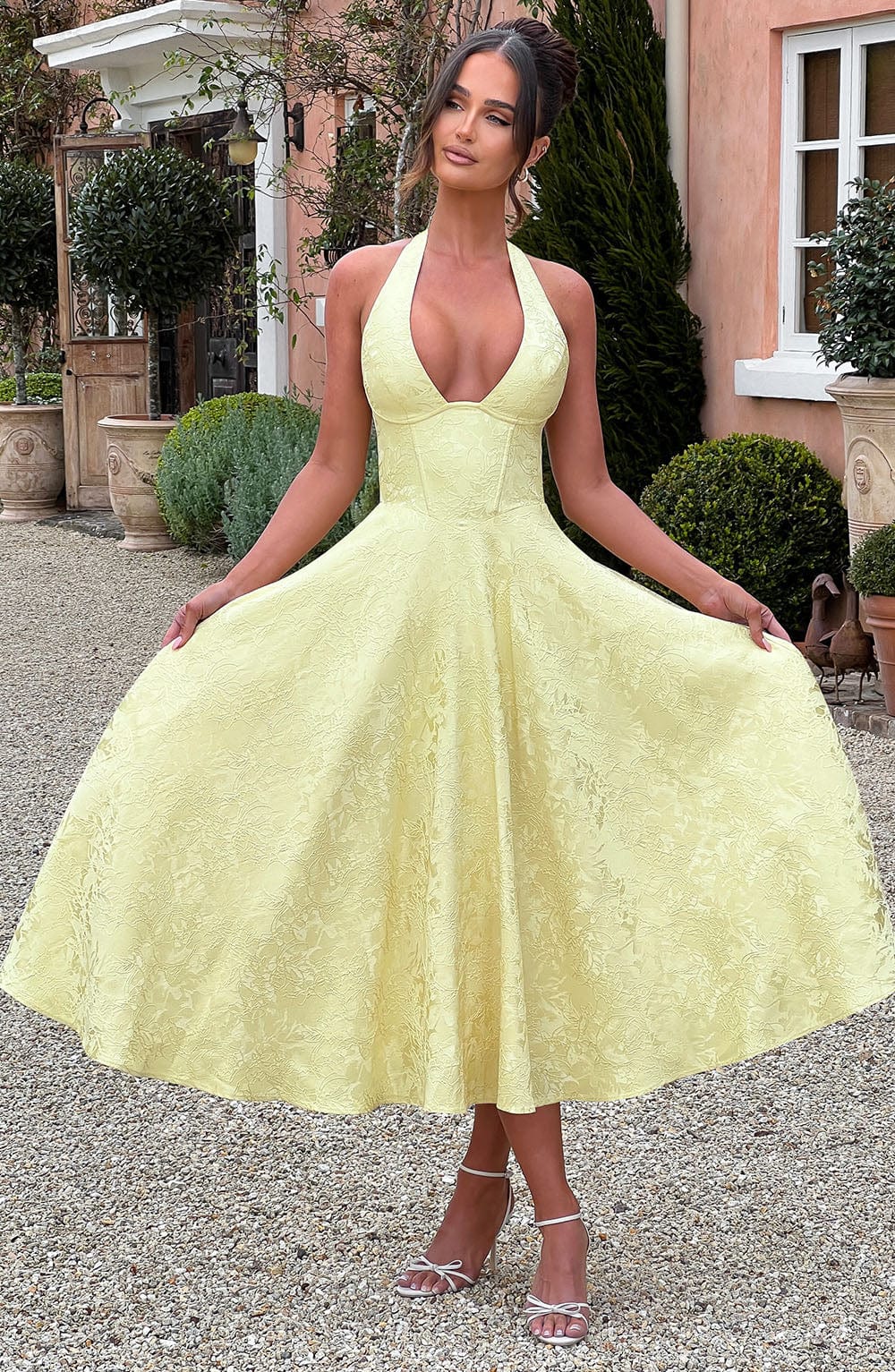 Adoria | Elegant Dress with American Neckline