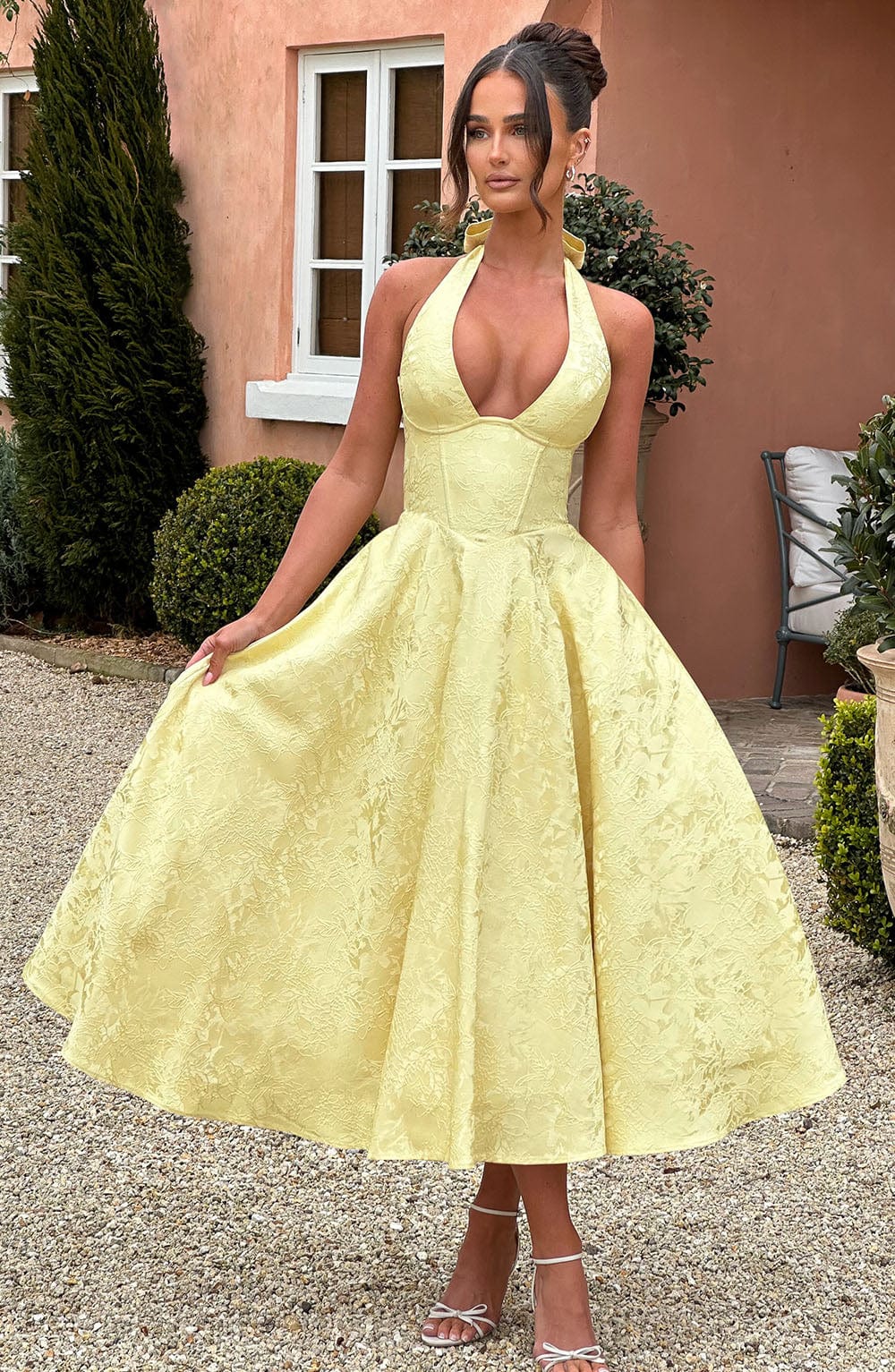 Adoria | Elegant Dress with American Neckline