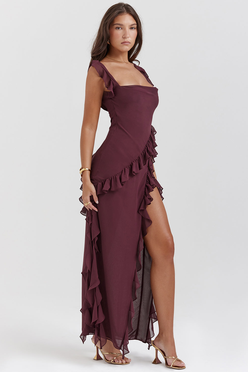 Meissa | Dress with Asymmetrical Ruffles